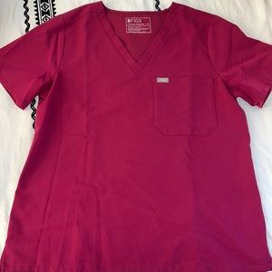 Dark Magenta Catarina - One-Pocket Scrub Top size XL
